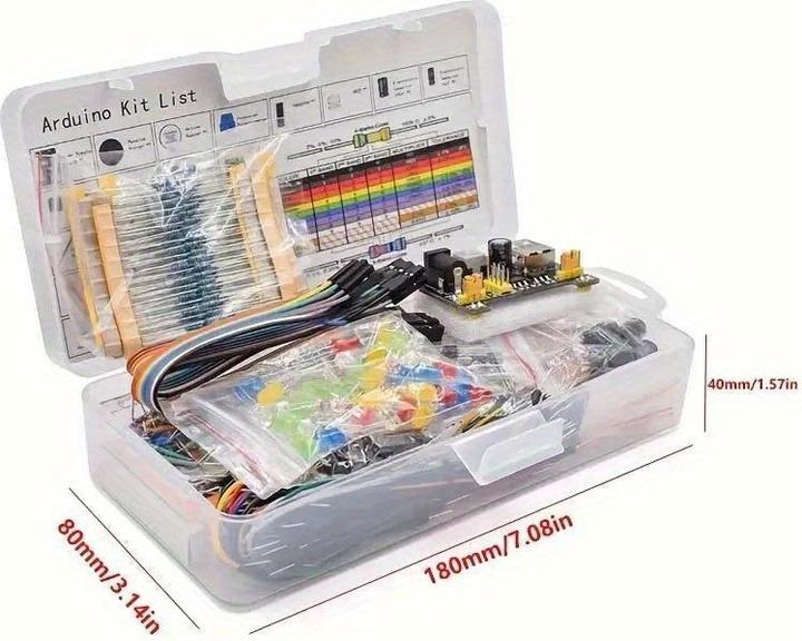 Produktbild Activity Board 830pcs Arduino UNO R3 DIY Starter Kit mit Breadboard & Tie-Points - Educational Electronics Set für