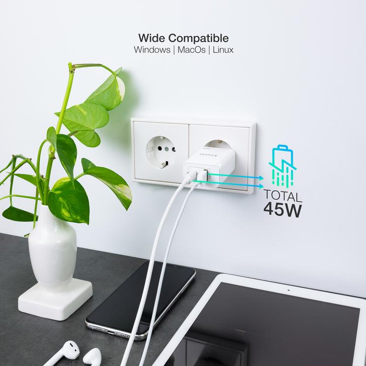 Immagine prodotto Tooq Technology TQWC-GANQCPD45WT (45 W)