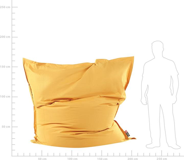 Actual product image Beliani Beanbag with inner bag for indoor and outdoor use 180 x 230 cm yellow FUZZY