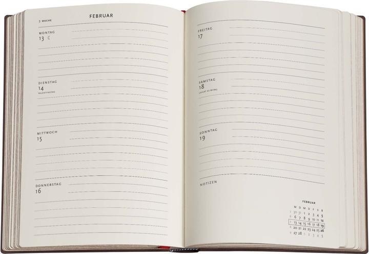 Produktbild Paperblanks Tagesagenda Midi Anemone 1 Woche auf 2 Seiten (13 x 18 cm, 1 Woche / 2 Seiten)