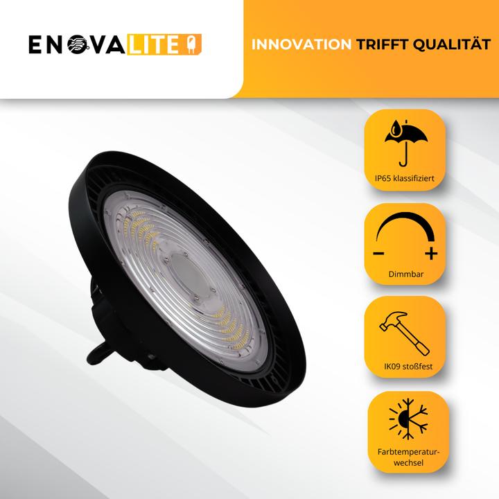 Produktbild Enovalite LED-Highbay-Leuchte, UFO, EEK: D, 200W, 28000lm, 5500K, schwarz (28000 lm)