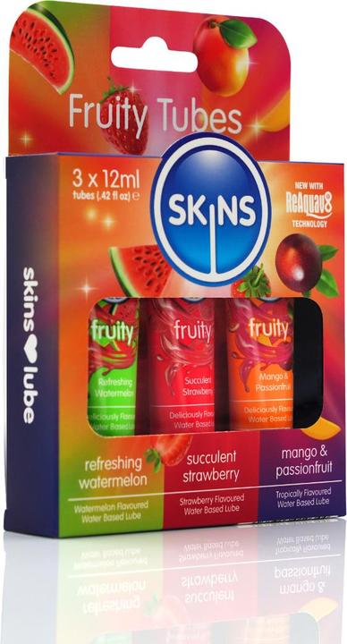 Produktbild Skins Fruity Tubes Gleitgel Sortiment - 3x12ml, Vegan (36 ml)