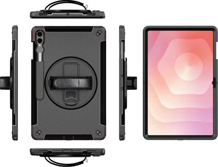 Productafbeelding JT Berlin Rugged Kickstand & Handstrap Hoesje| Samsung Galaxy Tab S11 Ultra| zwart| bulk| (30021) (Samsung Galaxy Tab S11 Ultra)