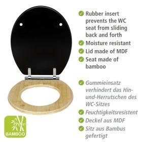 Produktbild Wenko WC-Sitz Bambusa Black, MDF