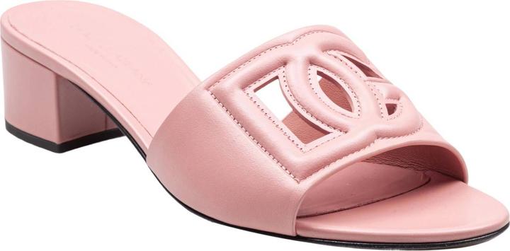 Immagine prodotto Dolce & Gabbana pink leather mule with dg logo (40)
