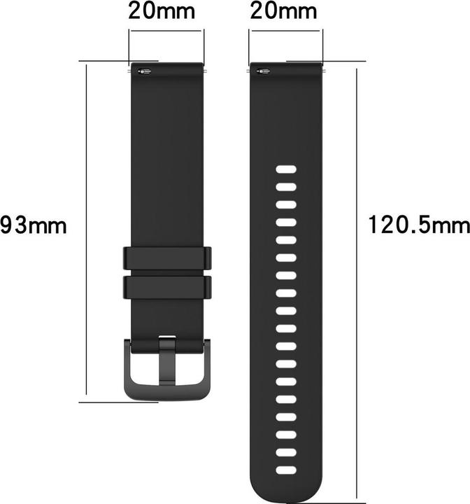 Actual product image König Design Sport Replacement Bracelet for Garmin Forerunner 645 Music 20mm Silicone Band Loop New (Silicone)