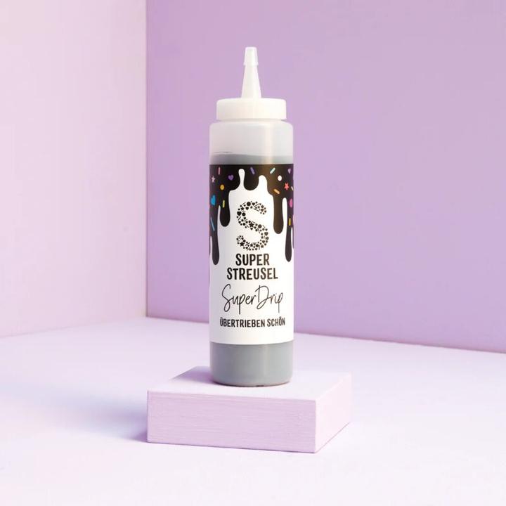 Actual product image Super Streusel Drip Cake Glasur Schwarz