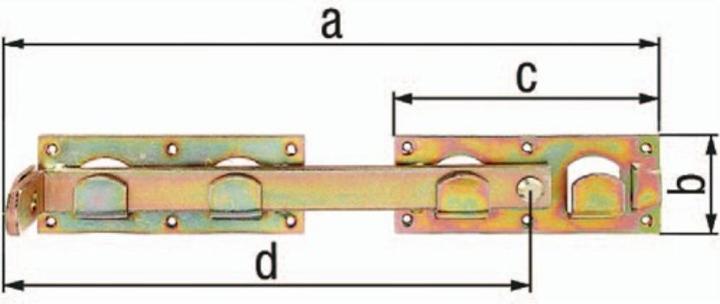 Image du produit GAH Jeté de porte double utilisable à gauche / à droite 423x70x180x333mm Trou Ø5 mm 12 (1 pcs)