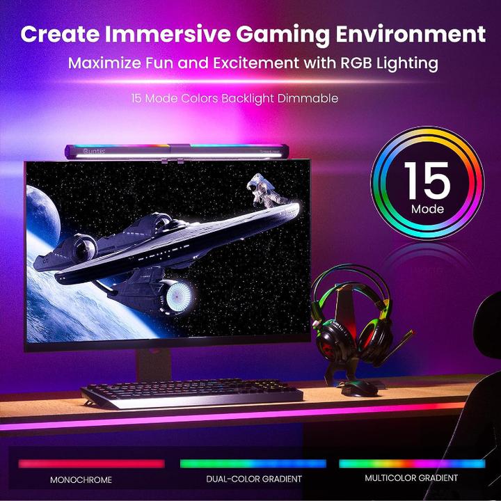 Actual product image Quntis LED Screenbar Game Pro