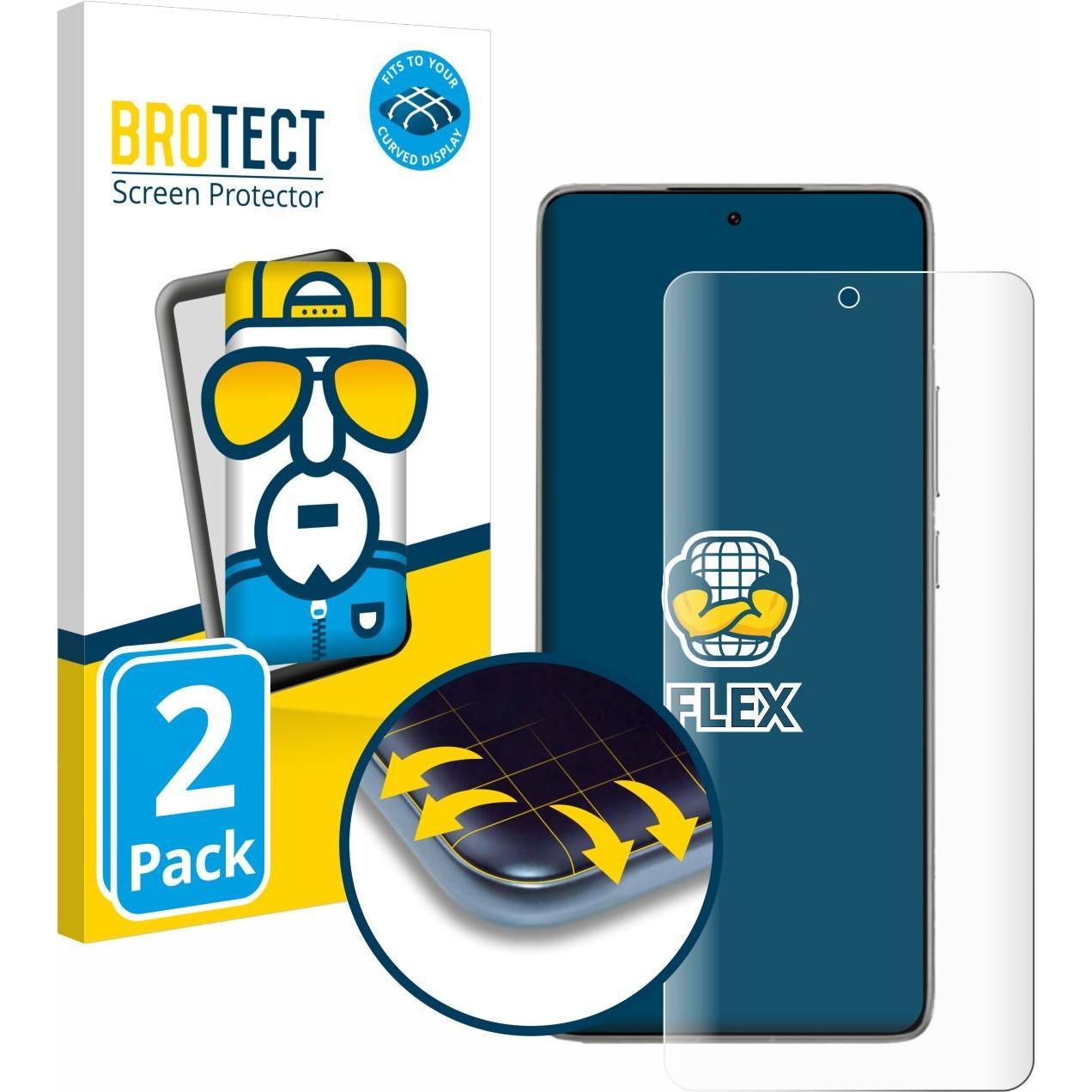 BROTECT Fullscreen Schutzfolie Displayschutz Folie Klar Transparent (2 Stück, Xiaomi 14T Pro), Smartphone Schutzfolie, T...