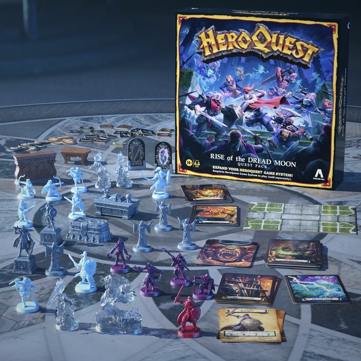 Produktbild Avalon Hill HeroQuest Brettspiel-Erweiterung Rise of the Dread Moon Abenteuerpack *Englische Version*