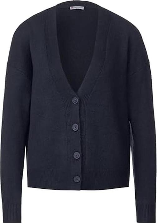 Actual product image Street One Fine Knit V-Neck Cardigan with Button Closure (44)