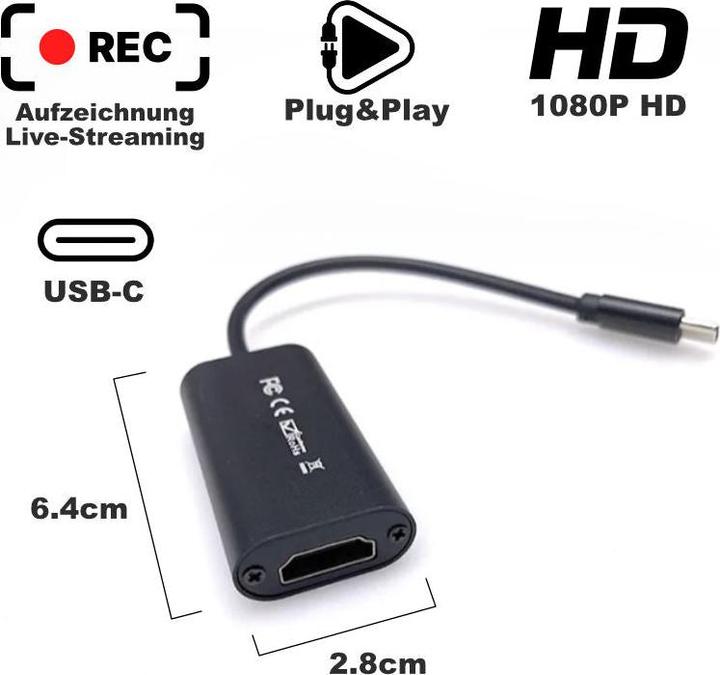 Produktbild Hermex USB Typ-C zu (USB Typ-C, HDMI, 6.40 cm)