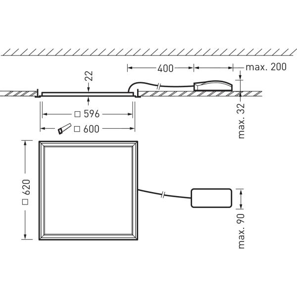 Thumbnail - Trilux, Wandleuchte + Deckenleuchte, LED-Einbauleuchte (4200 lm)
