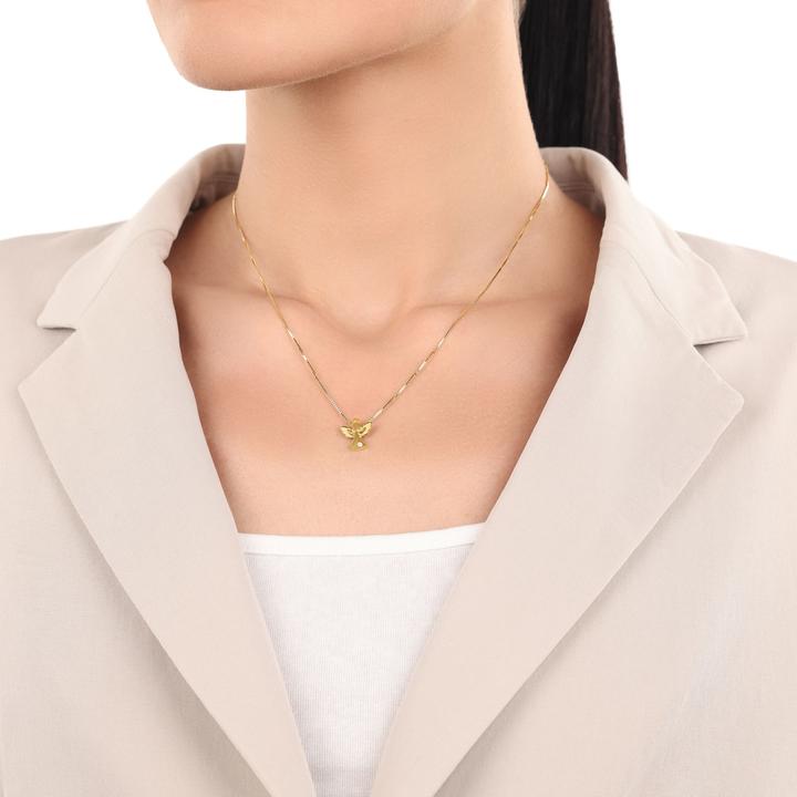 Image du produit Amor Pendentif pour femme, or 375, zirconium synth. | ange (9 ct, Or 375)