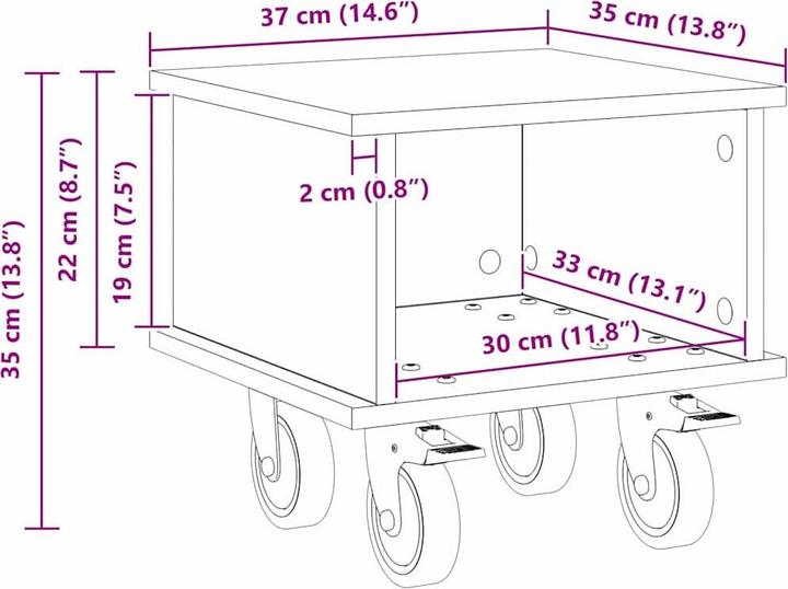 Actual product image vidaXL TV-Ständer (35 x 37 x 35 cm)