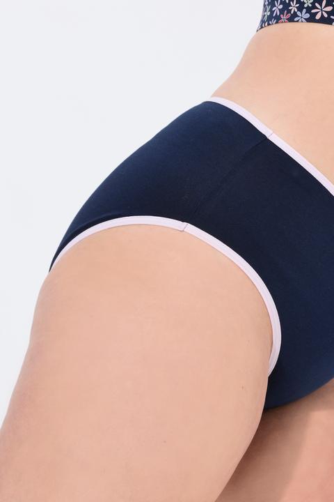 Actual product image Ulla Popken 5 Pack Contrast Trim Midi Briefs (54, 5-pack)