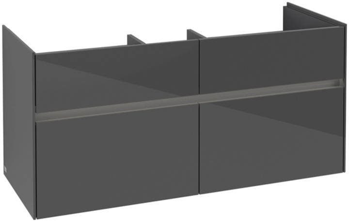 Produktbild Villeroy & Boch V&B Waschtischunterschrank COLLARO 1154x546x444mm m LED Bel Glossy Grey (115.5 x 44.5 x 54.5 cm)