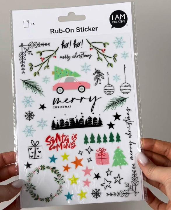 Produktbild I Am Creative Rub on Sticker A5 4010.59 Xmas (1 Sticker)