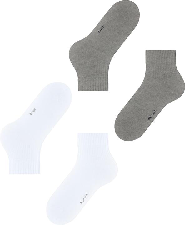 Produktbild Esprit Plain Rib 2-Pack Baumwollsneakersocken (2er Pack, 43 - 46)