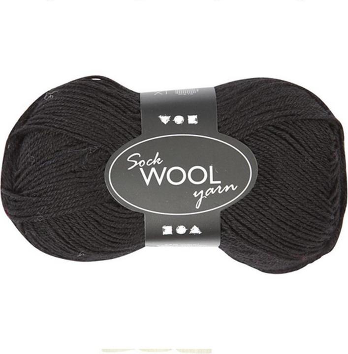 Productafbeelding Creativ Company Wol 50 g voor sokken, zwart (200 m)