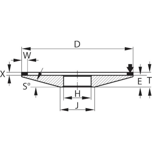Thumbnail - Tyrolit, Schleifmittel, Diamant-Teller-Schleifscheibe DxTxH (mm), 150x12x20, Typ: D64 (D 64)