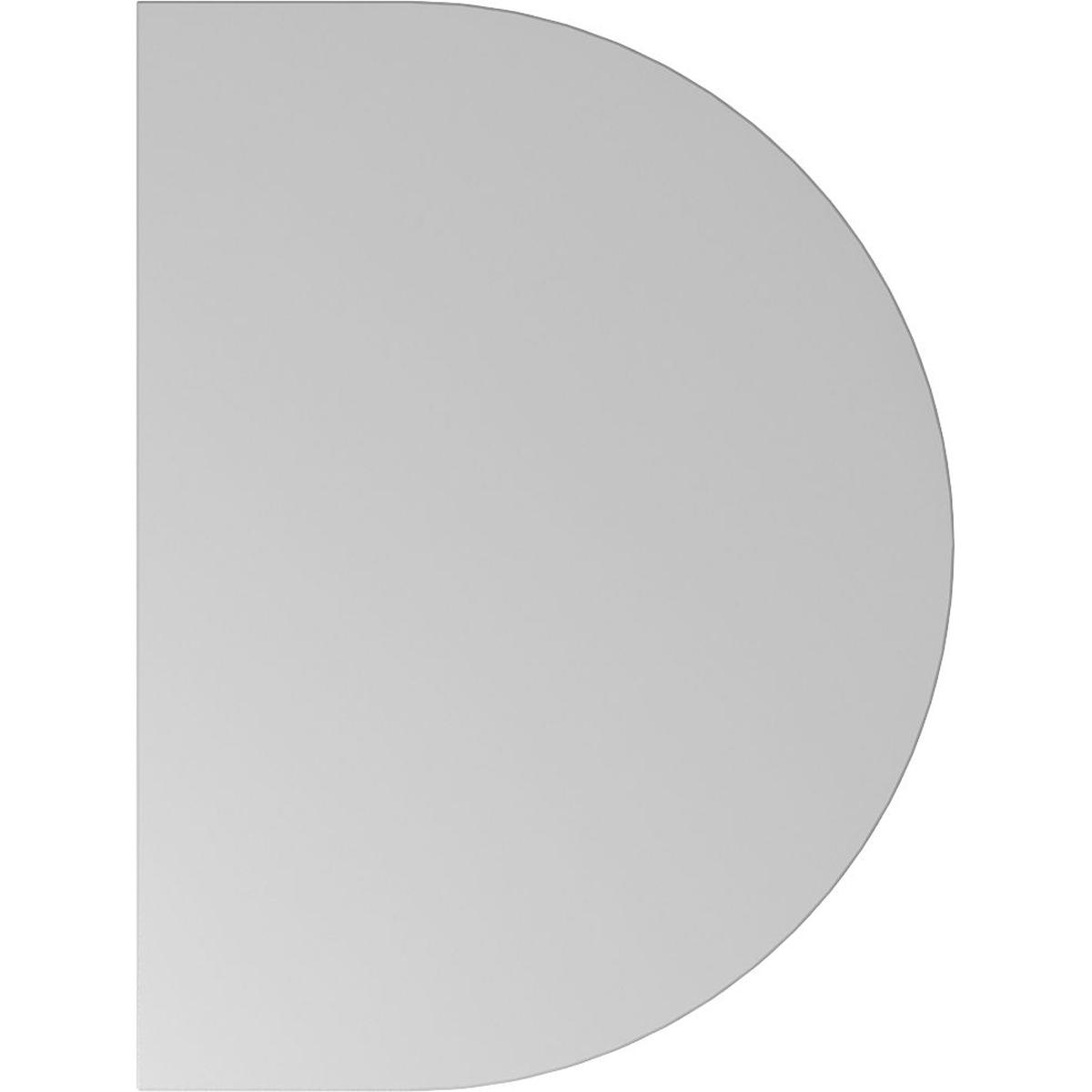 MC, Zubehör Büromöbel, Anbau-Element Halbrund für MyTable XB Schreibtisch mit Tischgestell Silber