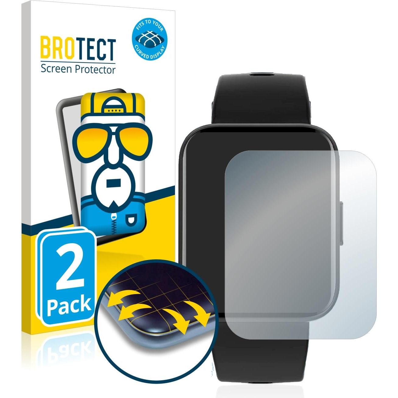 BROTECT Full-Cover Displayschutz, Smartwatch Schutzfolie, Transparent