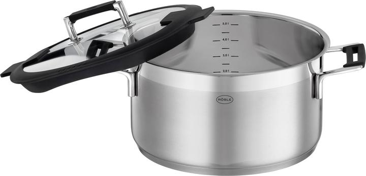 Produktbild Rösle Kochtopf SILENCE PRO Stahlgrau (20 cm, Kochtopf, Edelstahl, Aluminium)
