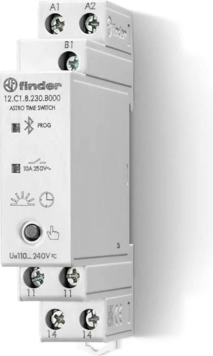 Finder 12.C1.8.230.B000 Digitale Astro-Wochenzeitschaltuhr 1TE