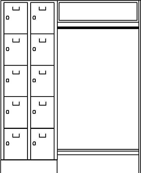 Produktbild Wolf Schliessfachgarderoben-System (167 cm, 185 cm)