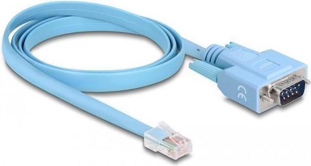 Produktbild Delock Adapter RS-232 DB9 Stecker zu 1 x Seriell RS-232 RJ45 Stecker 1 m (1 m)