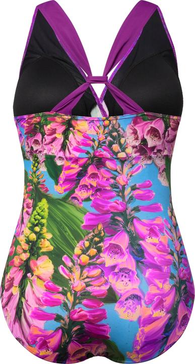 Produktbild Ulla Popken Badeanzug, Neckholder-Optik, Softcups, Blüten (60)