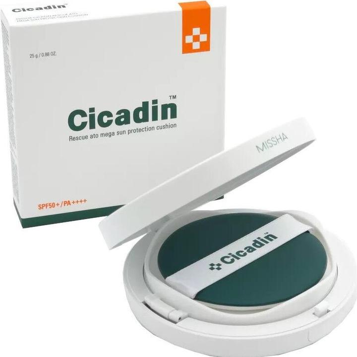 Missha Sun protection SPF50+ Cicadin (Rescue Ato Mega Sun Protection Cushion) 25 g (Sonnenspray, SPF 50+)