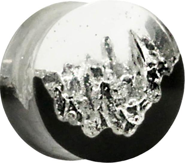 Immagine prodotto Star Piercing Tappo svasato crystal mountain epossidico trasparente in legno di Arang (senza ottone, Organico)
