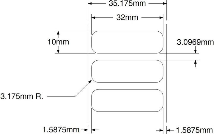 Produktbild Zebra Z-Ultimate 3000T, Weiss, Polyester, Permanent, Rechteck (3.20 cm)