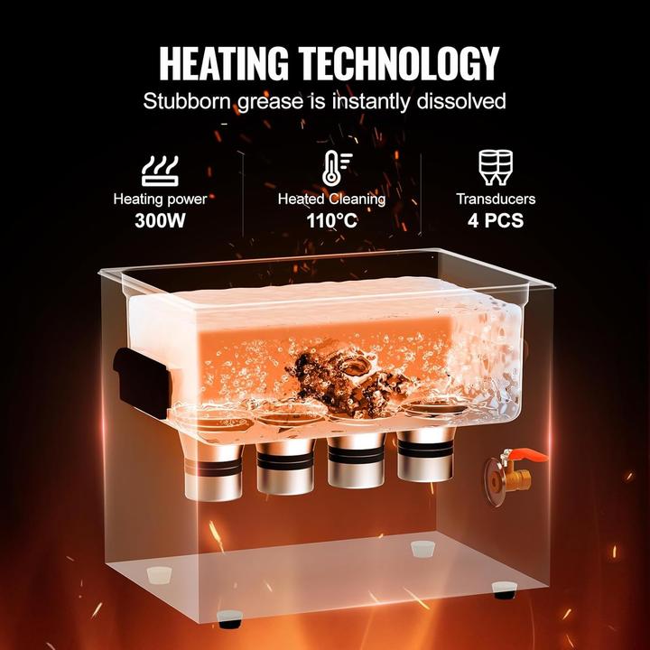 Actual product image Vevor Ultrasonic Cleaner (40 kHz, 10 l)