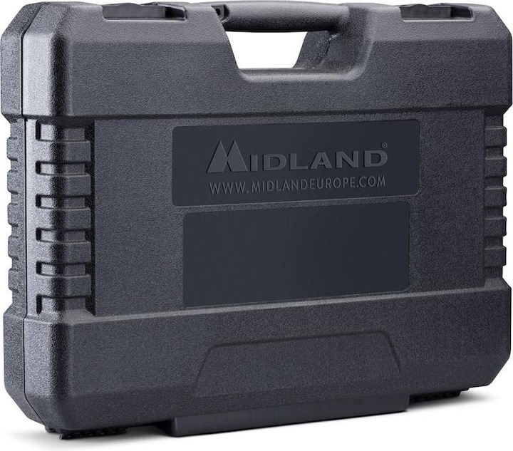 Produktbild Midland G9 Pro 2er Kofferset, PMR446 2 Standlader, 2 MA24-L Headsets, 8 AA Akkus (1800 mAh) (12 km)