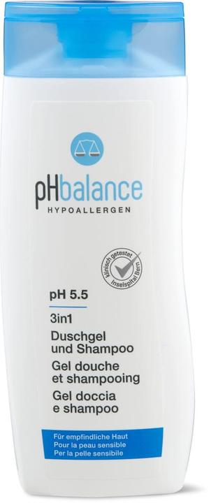 PH Balance 3in1 Shower Gel & Shampoo (250 ml, Liquid shampoo)
