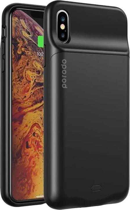 Actual product image Porodo Wireless Battery Case 4500mAh for iPhone Xs Max - Black (Apple iPhone XS Max)