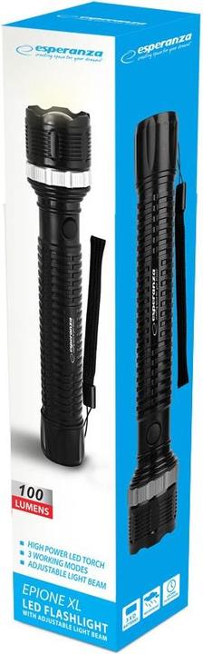 Actual product image Esperanza EOT074 Flashlight Black LED torch (100 lm)