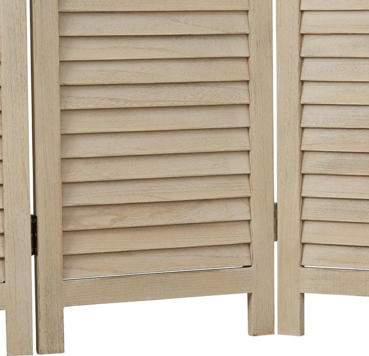 Produktbild Greendeco Room Divider Privacy Screen Paravent 3 Panel Foldable Wooden Screen Sand Beige