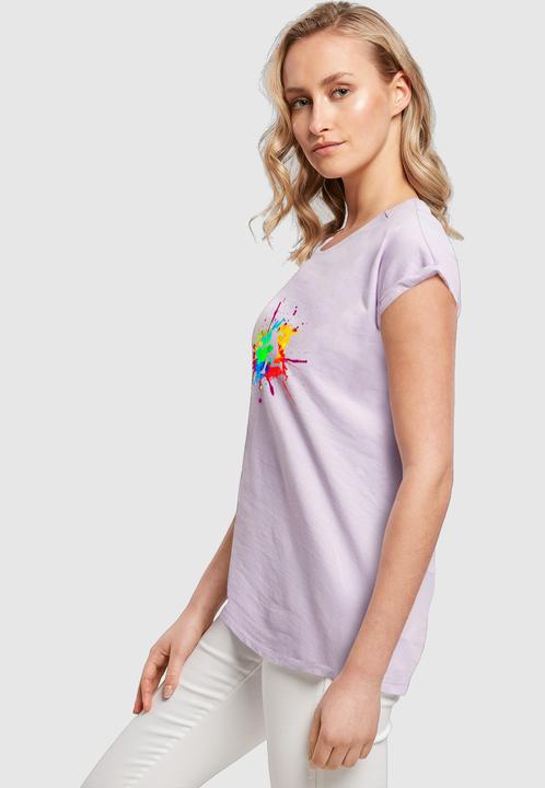 Produktbild Merchcode Ladies Color Splash Player Extended Shoulder Tee - 116313 (L)
