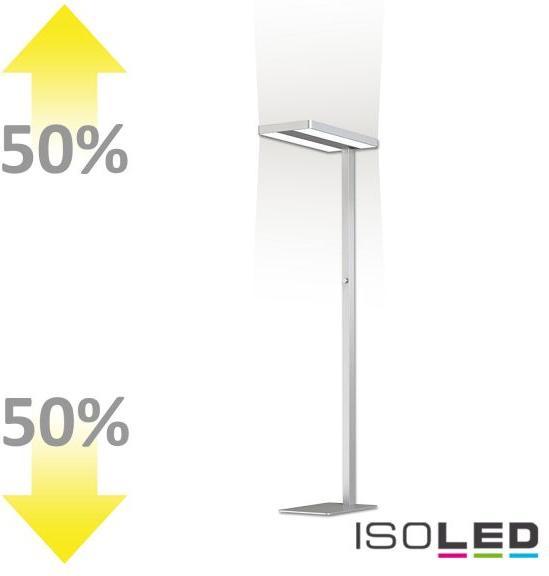 Produktbild Isoled LED Office Stehleuchte PRO 40W+40W 4000K Silber dimmbar (5500 lm)