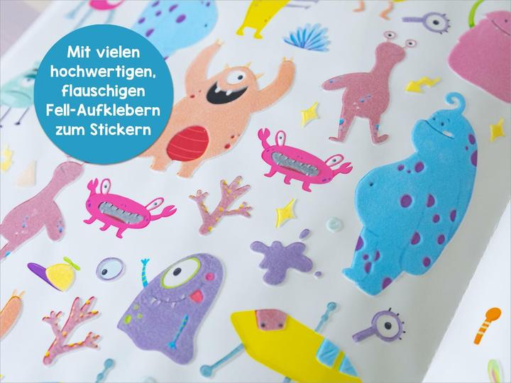 Produktbild Mein flauschiges Stickerheft – Monster