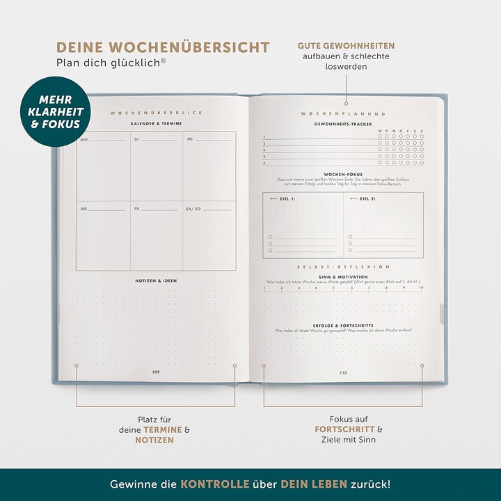 Nährwerte und Zutaten UrBestSelf Das 6-Minuten Erfolgsjournal