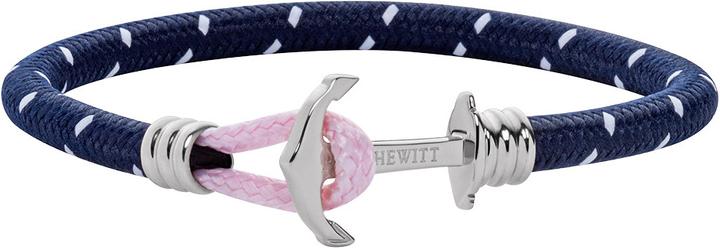 Produktbild Paul Hewitt Anchor Bracelet Phrep Lite Silver Nylon Navy Blue White Light Pink M (18 cm, Nylon)