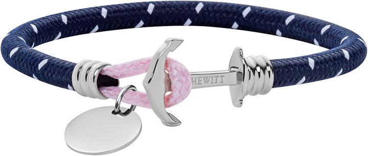 Produktbild Paul Hewitt Anchor Bracelet Phrep Lite Silver Nylon Navy Blue White Light Pink M (18 cm, Nylon)