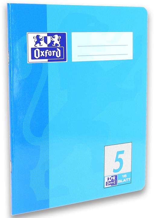 Image du produit Oxford Cahier d'exercices (A5, Quadrillé, Couverture rigide)