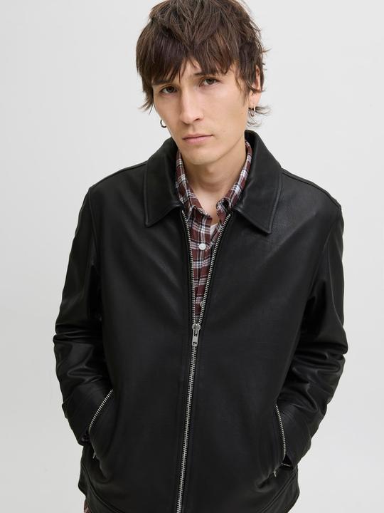 Actual product image Jack & Jones Jjecasablanca Leather Jacket Ln (XL)